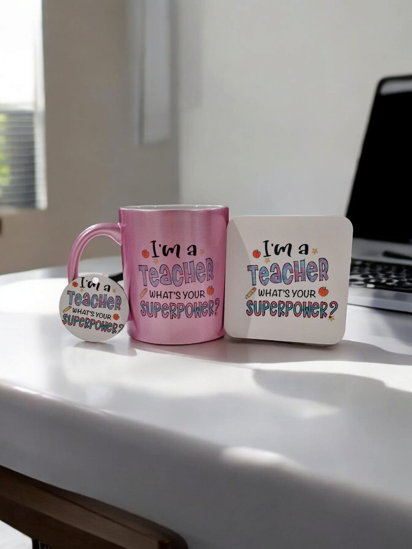 Mug, Coaster & Keyring
