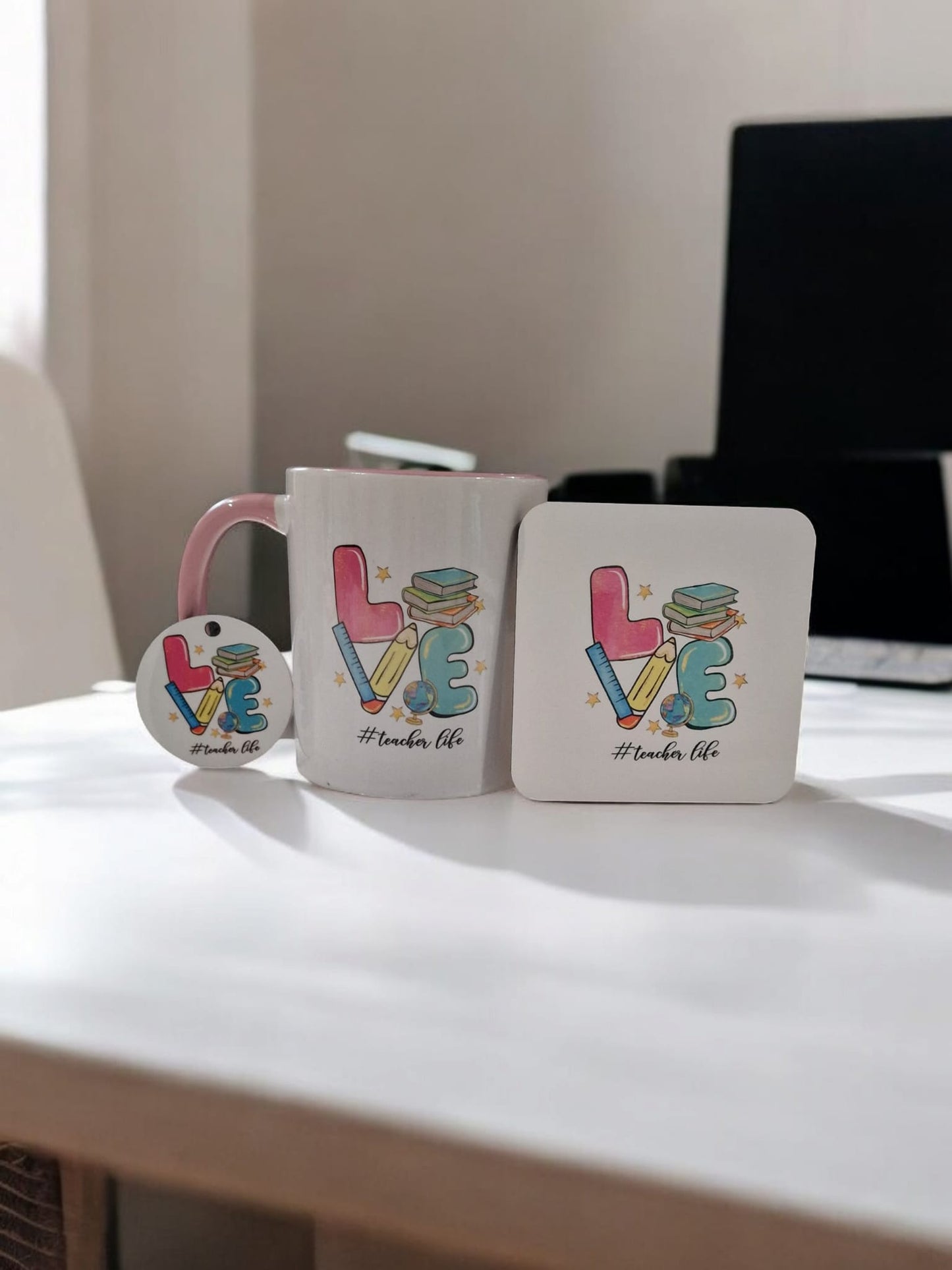 Mug, Coaster & Keyring