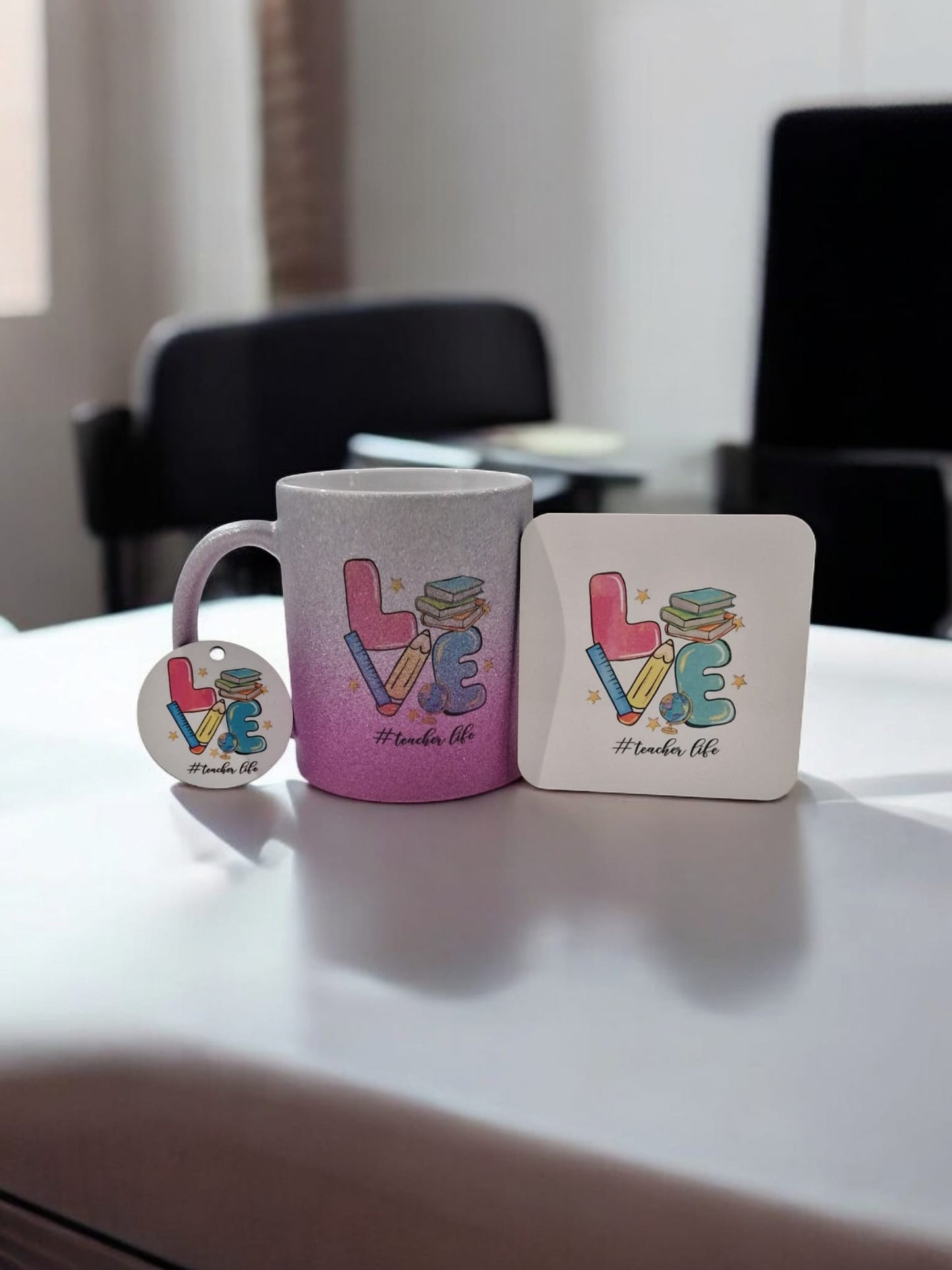 Mug, Coaster & Keyring