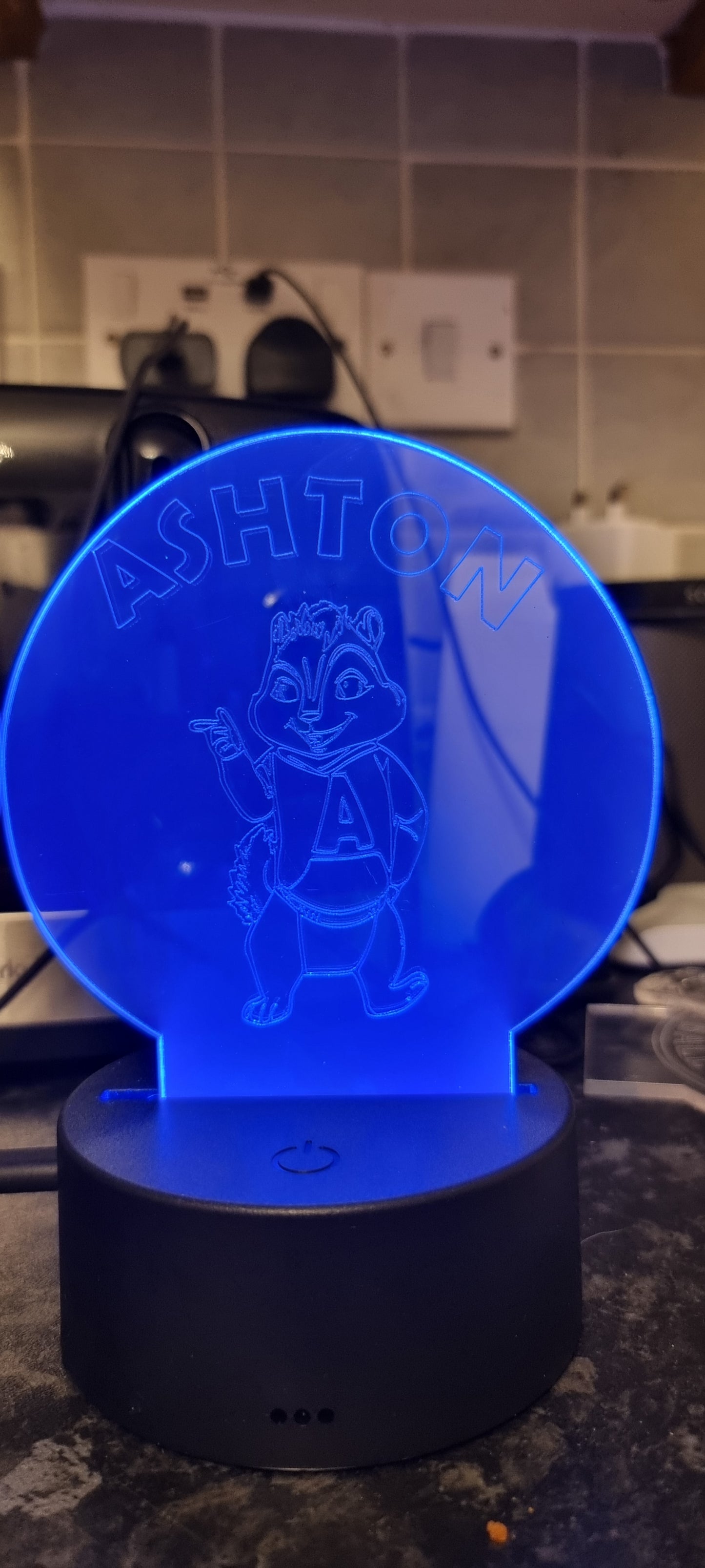Personalised Round LED with Base