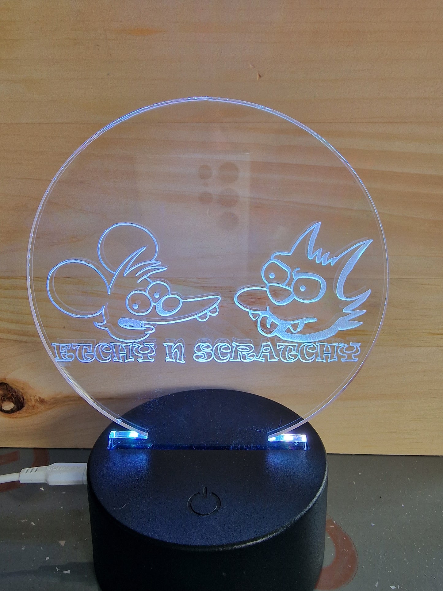 Personalised Round LED with Base