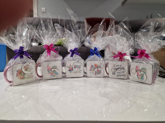 Mug, Coaster & Keyring