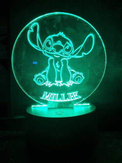 Personalised Round LED with Base